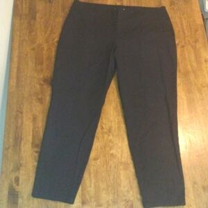 Eileen Fisher Black Skinny Cropped Organic Cotton Pants L